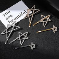 Women's IG Style Simple Style Star Rhinestone Hollow Out Inlay Rhinestones Hair Clip main image 3