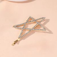 Women's IG Style Simple Style Star Rhinestone Hollow Out Inlay Rhinestones Hair Clip sku image 5