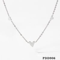 304 Stainless Steel 316 Stainless Steel  14K Gold Plated White Gold Plated Gold Plated Modern Style Simple Style Heart Shape Bracelets Anklet Necklace sku image 6