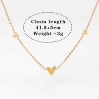 304 Stainless Steel 316 Stainless Steel  14K Gold Plated White Gold Plated Gold Plated Modern Style Simple Style Heart Shape Bracelets Anklet Necklace main image 2