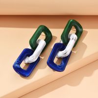 1 Pair IG Style Simple Style Geometric Handmade Arylic Drop Earrings sku image 1