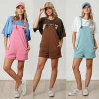 Preppy Style Solid Color Polyester Jumpsuits main image 1