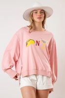 Women's Hoodie Long Sleeve Blouses Sequins Simple Style Letter Fruit sku image 3