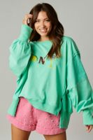 Mujeres Sudadera Manga Larga Blusas Lentejuelas Estilo Simple Letra Fruta sku image 7