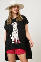 Women's T-shirt Short Sleeve T-Shirts Sequins Simple Style Dog sku image 1