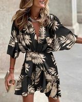 Women's Regular Dress Vacation V Neck Short Sleeve Printing Color Block Above Knee Holiday Weekend Daily main image 3