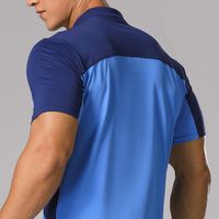 Men's Sports Color Block Chemical Fiber Blending Polyester Standing Collar Active Tops T-shirt main image 2