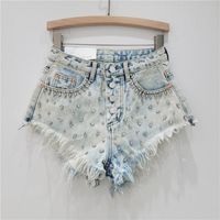 Women's Daily Streetwear Solid Color Shorts Diamond Jeans main image 2