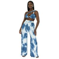 Holiday Daily Beach Women's Vacation Tie Dye Polyester Printing Pants Sets Pants Sets main image 5