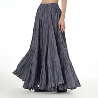 Summer Streetwear Solid Color Polyester Maxi Long Dress Skirts main image 6