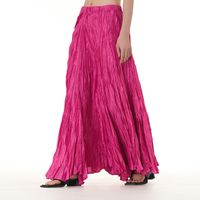 Summer Streetwear Solid Color Polyester Maxi Long Dress Skirts main image 5