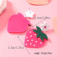 1 Pair Simple Style Flower Strawberry Arylic Drop Earrings main image 3