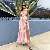 Women's Regular Dress Vacation V Neck Sleeveless Floral Maxi Long Dress Holiday Daily Beach main image 5