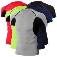 Men's Solid Color Casual Round Neck Collarless Short Sleeve Slim Men's T-shirt main image 2