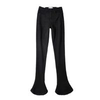 Women's Daily Streetwear Solid Color Full Length Washed Flared Pants Jeans main image 4
