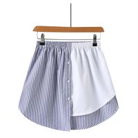 Summer Streetwear Stripe Polyester Above Knee Skirts main image 2