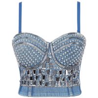 Women's Camisole Tank Tops Beaded Sexy Solid Color main image 1