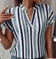 Women's T-shirt Short Sleeve Blouses Printing Simple Style Stripe main image 2