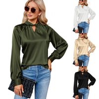 Women's Blouse Long Sleeve Blouses Elegant Solid Color main image 1