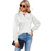 Women's Blouse Long Sleeve Blouses Elegant Solid Color main image 3