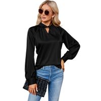 Women's Blouse Long Sleeve Blouses Elegant Solid Color main image 4