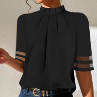 Women's Blouse 3/4 Length Sleeve Blouses Elegant Solid Color main image 1