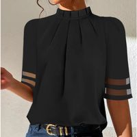 Women's Blouse 3/4 Length Sleeve Blouses Elegant Solid Color main image 3