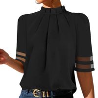 Women's Blouse 3/4 Length Sleeve Blouses Elegant Solid Color main image 2