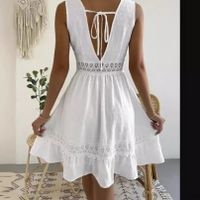 Women's Regular Dress Sexy V Neck Sleeveless Solid Color Above Knee Holiday Daily main image 5