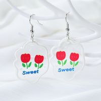 1 Pair IG Style Sweet Flower Arylic Alloy Ear Hook sku image 5