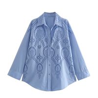 Women's Blouse Long Sleeve Blouses Printing Streetwear Solid Color sku image 1