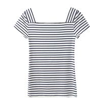 Women's T-shirt Short Sleeve T-Shirts Patchwork Streetwear Stripe main image 2
