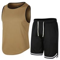 Men's Solid Color Casual Sports Round Neck Men's Sets main image 4