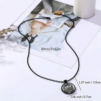 Wholesale Jewelry Hip-Hop Letter Alloy Glass Inlay Pendant Necklace main image 3