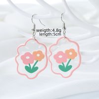 1 Pair IG Style Sweet Flower Arylic Alloy Ear Hook main image 2