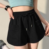 Femmes Du Quotidien Style Simple Couleur Unie Shorts Pantalons Décontractés main image 5