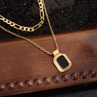 Copper Simple Style Classic Style Solid Color Layered Necklaces main image 3