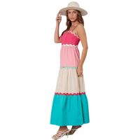 Women's Strap Dress Vacation Strap Backless Sleeveless Color Block Maxi Long Dress Holiday Daily main image 2