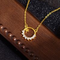 Copper Simple Style Classic Style Inlay Solid Color Rhinestones Pendant Necklace main image 4