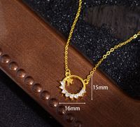 Copper Simple Style Classic Style Inlay Solid Color Rhinestones Pendant Necklace main image 2
