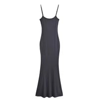Women's Strap Dress Sexy Strap Backless Sleeveless Solid Color Maxi Long Dress Daily main image 4
