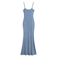 Women's Strap Dress Sexy Strap Backless Sleeveless Solid Color Maxi Long Dress Daily main image 3