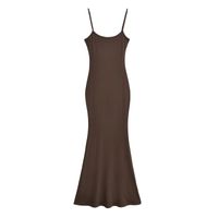 Women's Strap Dress Sexy Strap Backless Sleeveless Solid Color Maxi Long Dress Daily main image 5