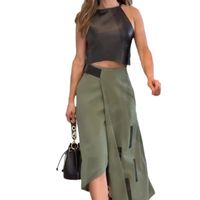 Daily Women's Streetwear Color Block Polyester Skirt Sets Skirt Sets main image 2