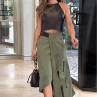Daily Women's Streetwear Color Block Polyester Skirt Sets Skirt Sets main image 1