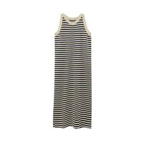 Women's Sheath Dress Simple Style Round Neck Stripe Sleeveless Stripe Maxi Long Dress Daily main image 2