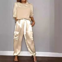 Holiday Daily Women's Streetwear Solid Color Polyester Pocket Pants Sets Pants Sets main image 6