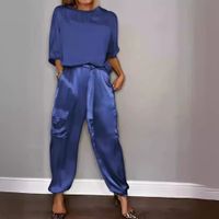 Holiday Daily Women's Streetwear Solid Color Polyester Pocket Pants Sets Pants Sets main image 3