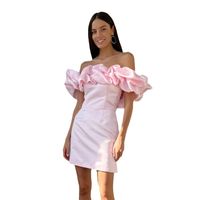 Women's Sheath Dress Elegant Shirt Collar Lettuce Trim Sleeveless Solid Color Knee-Length Daily Beach Date main image 2