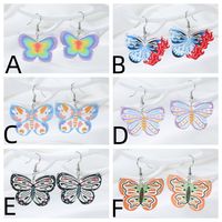 1 Pair IG Style Simple Style Butterfly Arylic Alloy Ear Hook main image 3